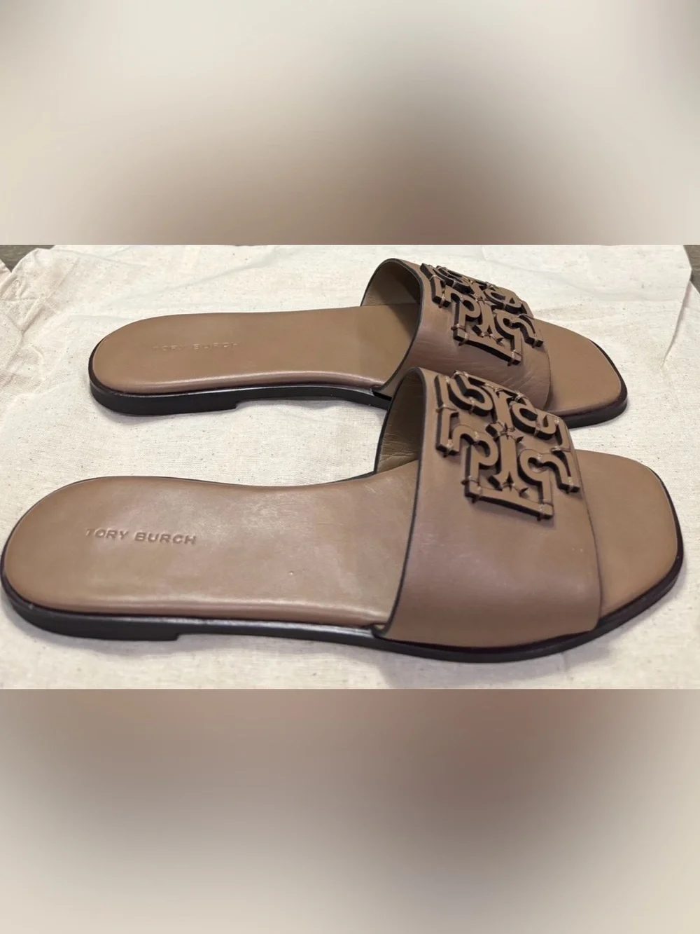 Tory Burch Ines Sandals Leather Slide Size 8.5